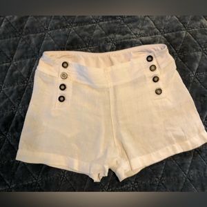 Hard Tail white linen sailor shorts size small